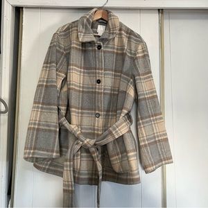 Belted Plaid shacket